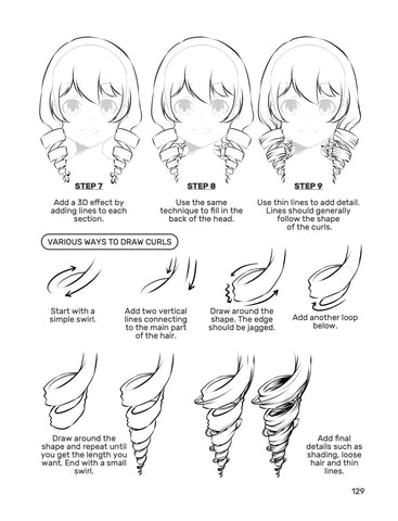 Mini tutorial: How to draw female manga/ anime hair 