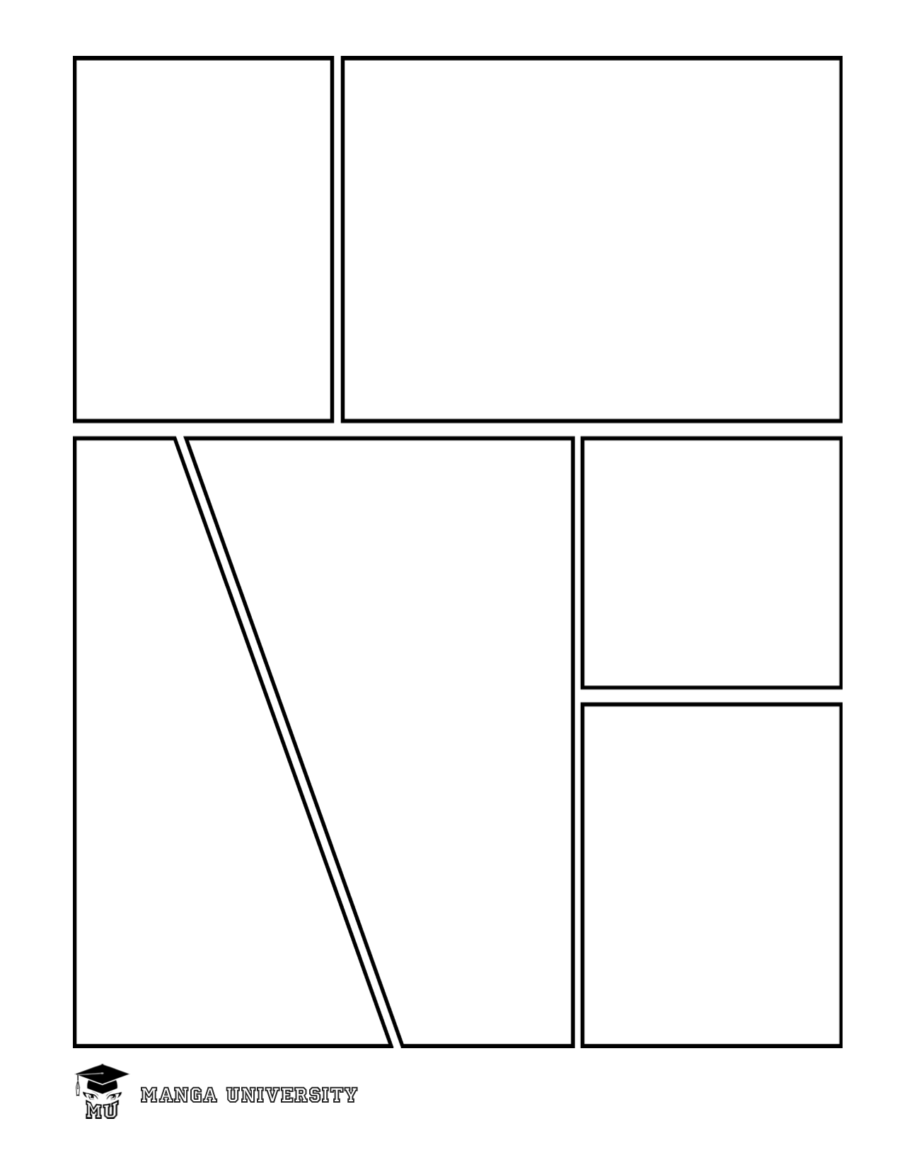 Manga Blank Drawing Templates: Ten Different Template Layouts; Single-Sided  Drawing Comic Panel Pages by W&T Printables